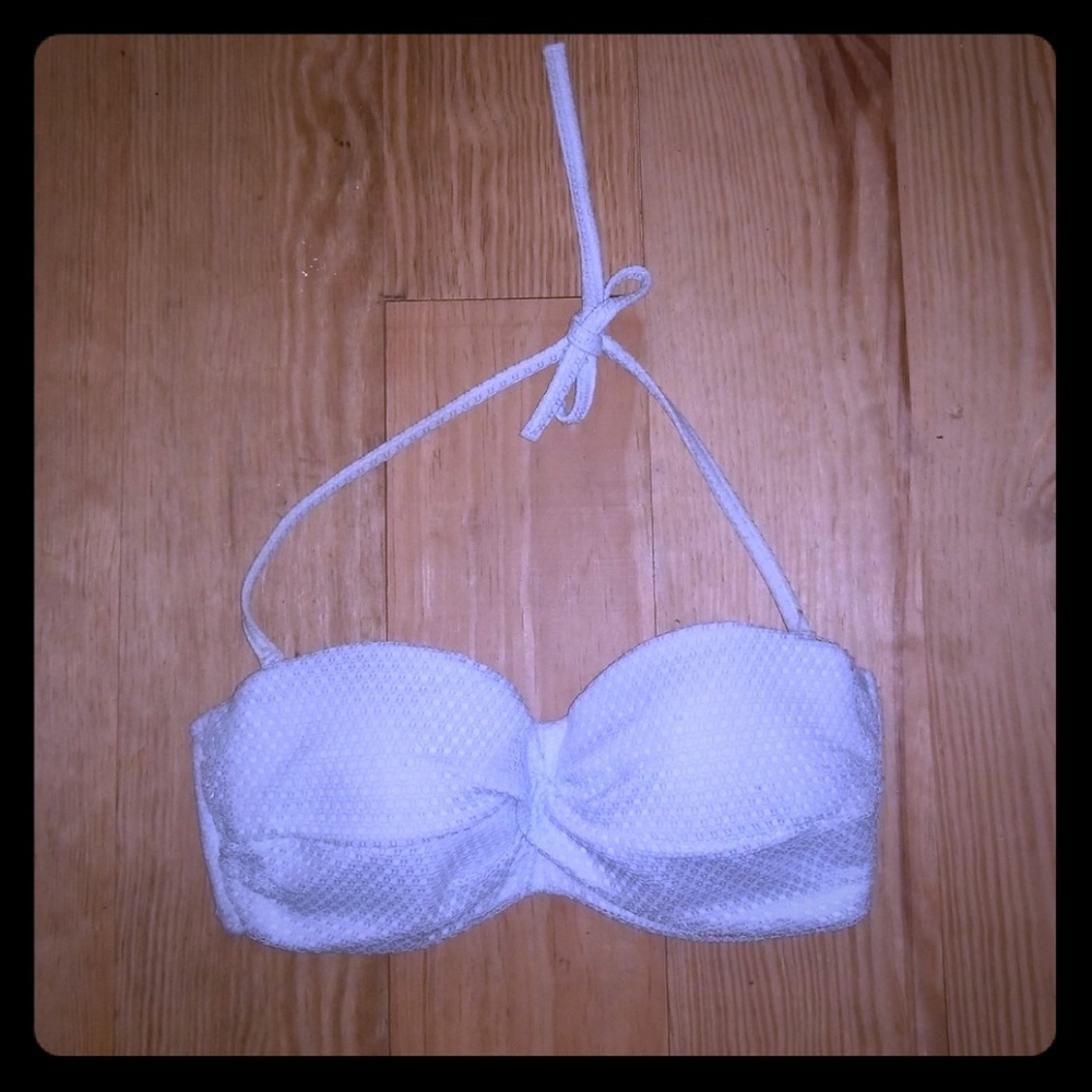 White bathing suit top